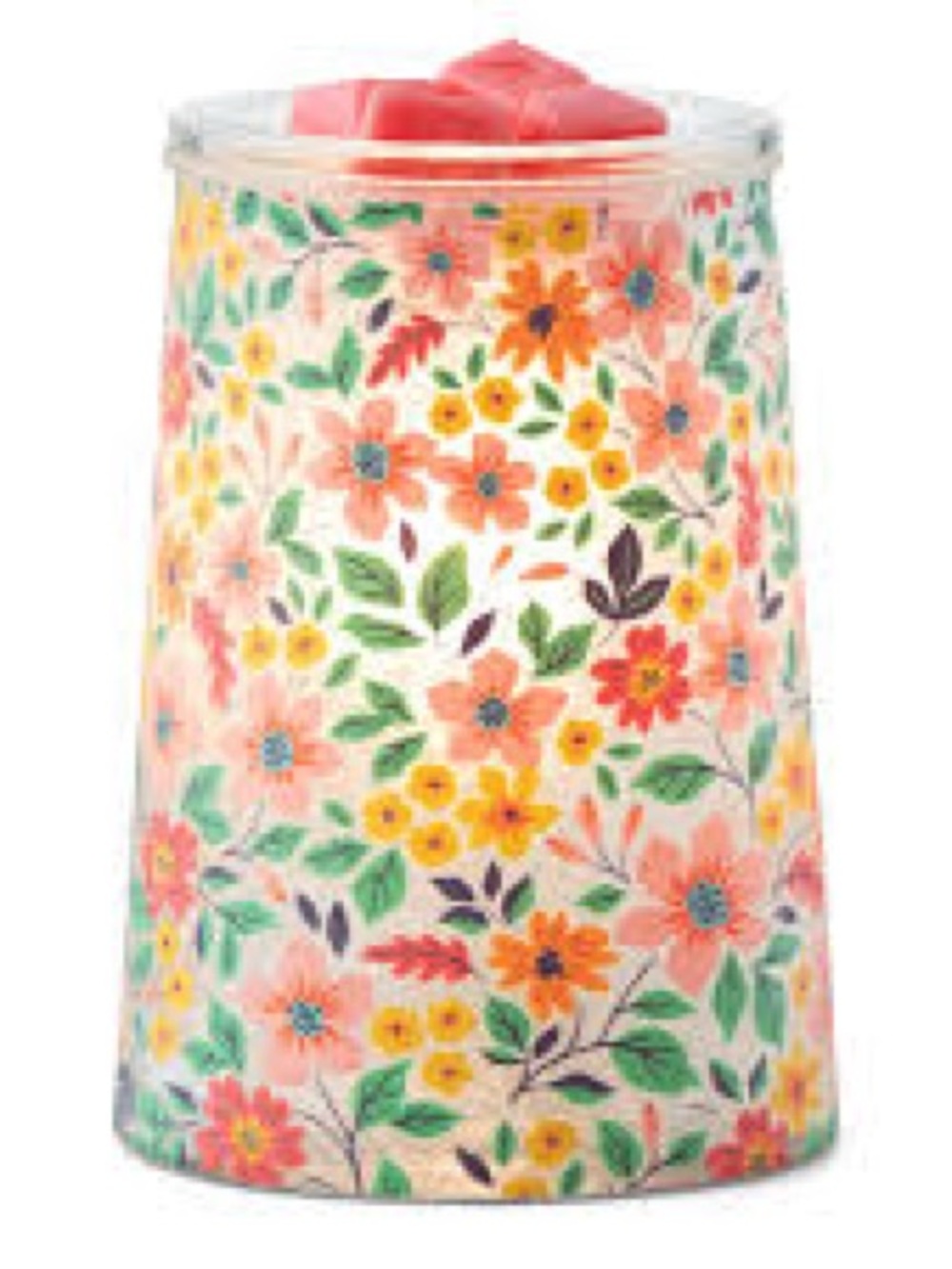 Scentsy Floral Warmer in Coral, Yellow & Green